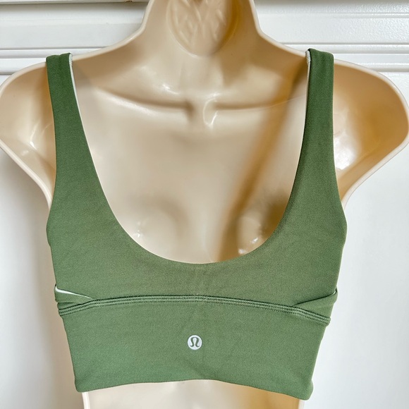 Lululemon Align Reversible Sports Bra. Size 4. Color Green Twill and Light Sage - Picture 2 of 9